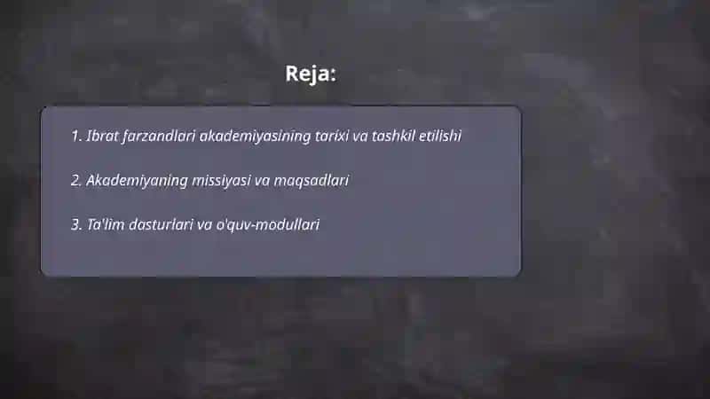 Ibrat farzandlari akademiyasi 2