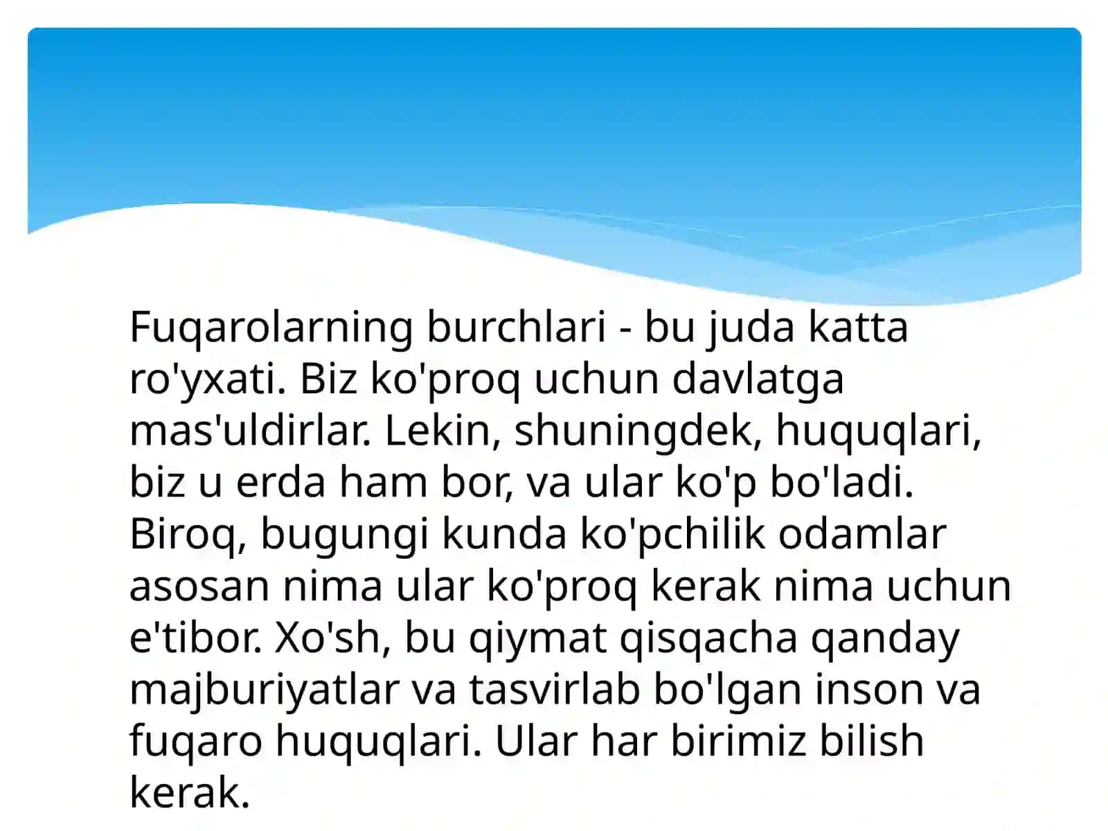 Fuqarolarning Huquqlari Va Majburiyatlari 2