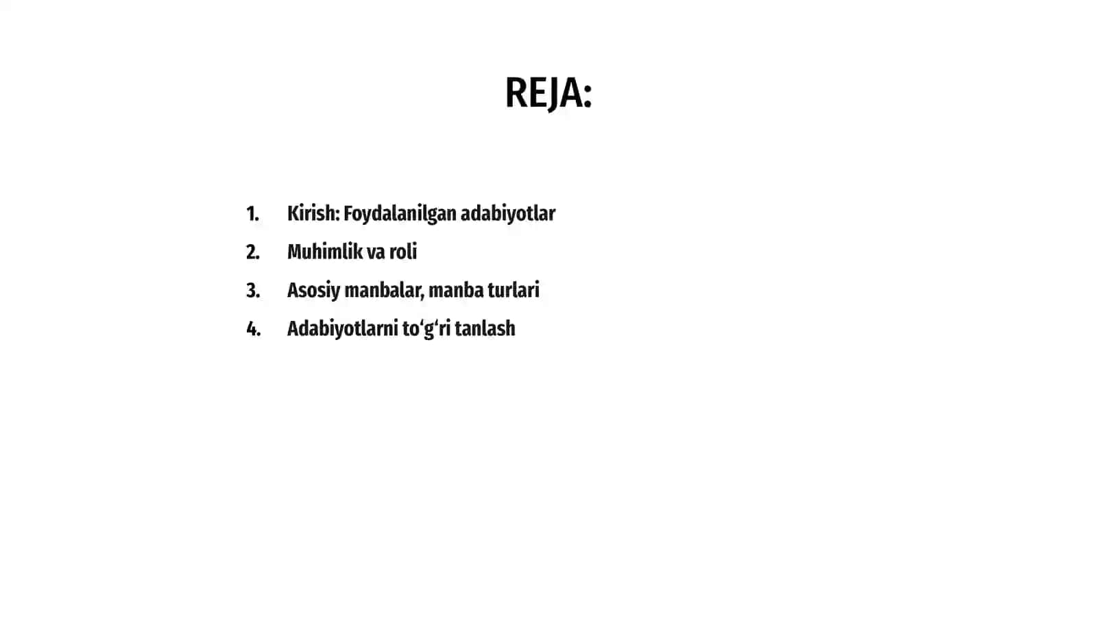 Foydalanilgan adabiyotlar 2