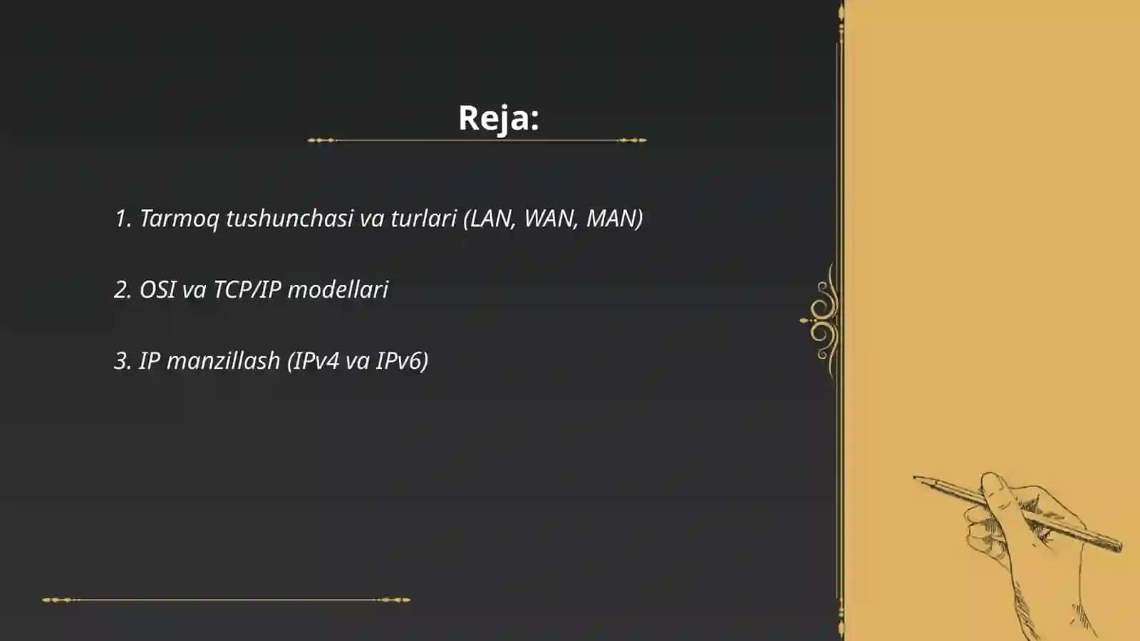 Tarmoq texnologiyalari va internet xizmatlaridan foydalanish 2