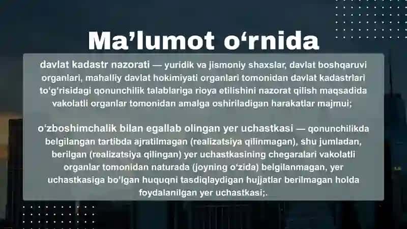 Davlat Yer Nazorati 2