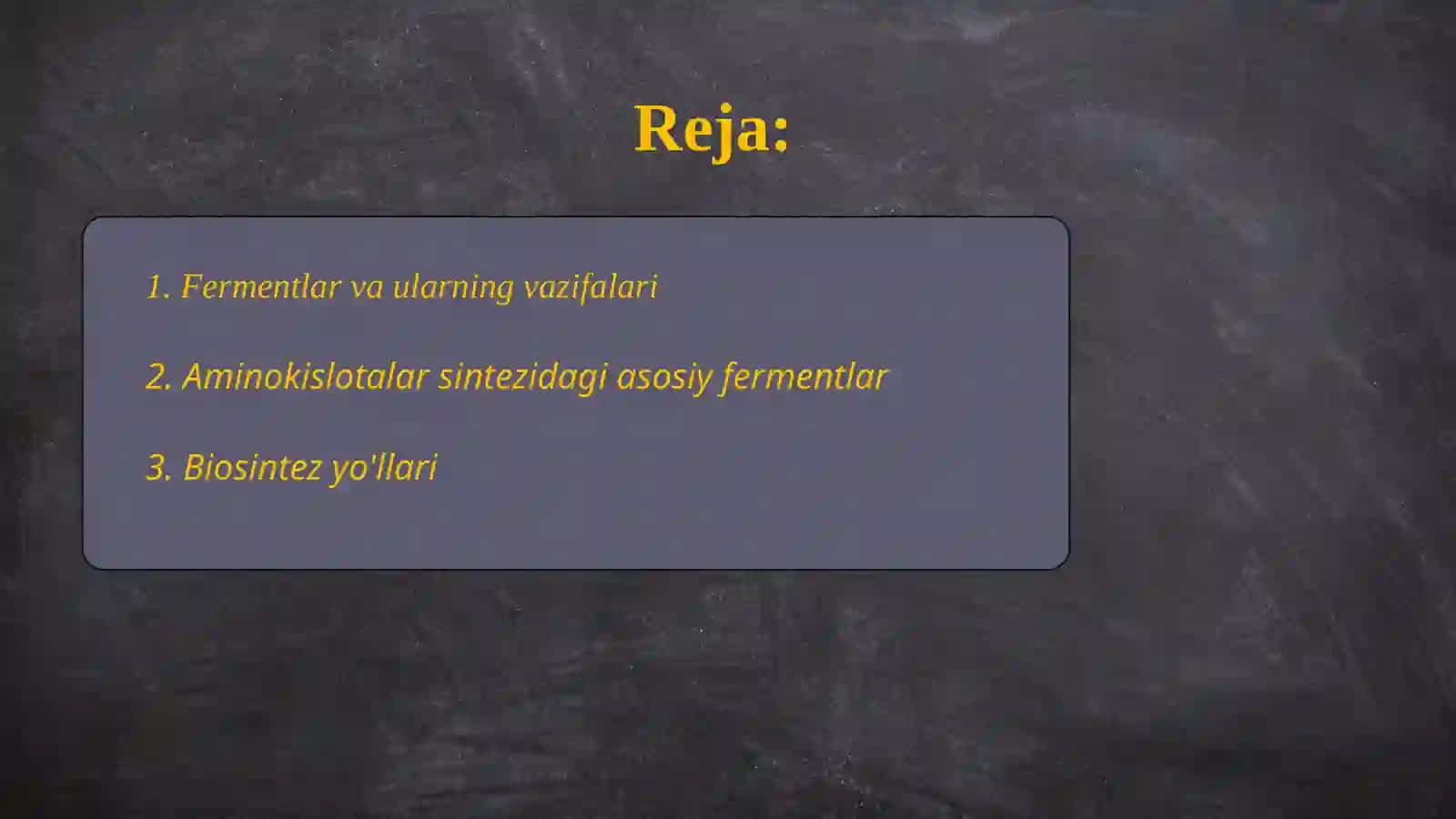 Fermentlar yordamida aminokislotalar sintezi 2