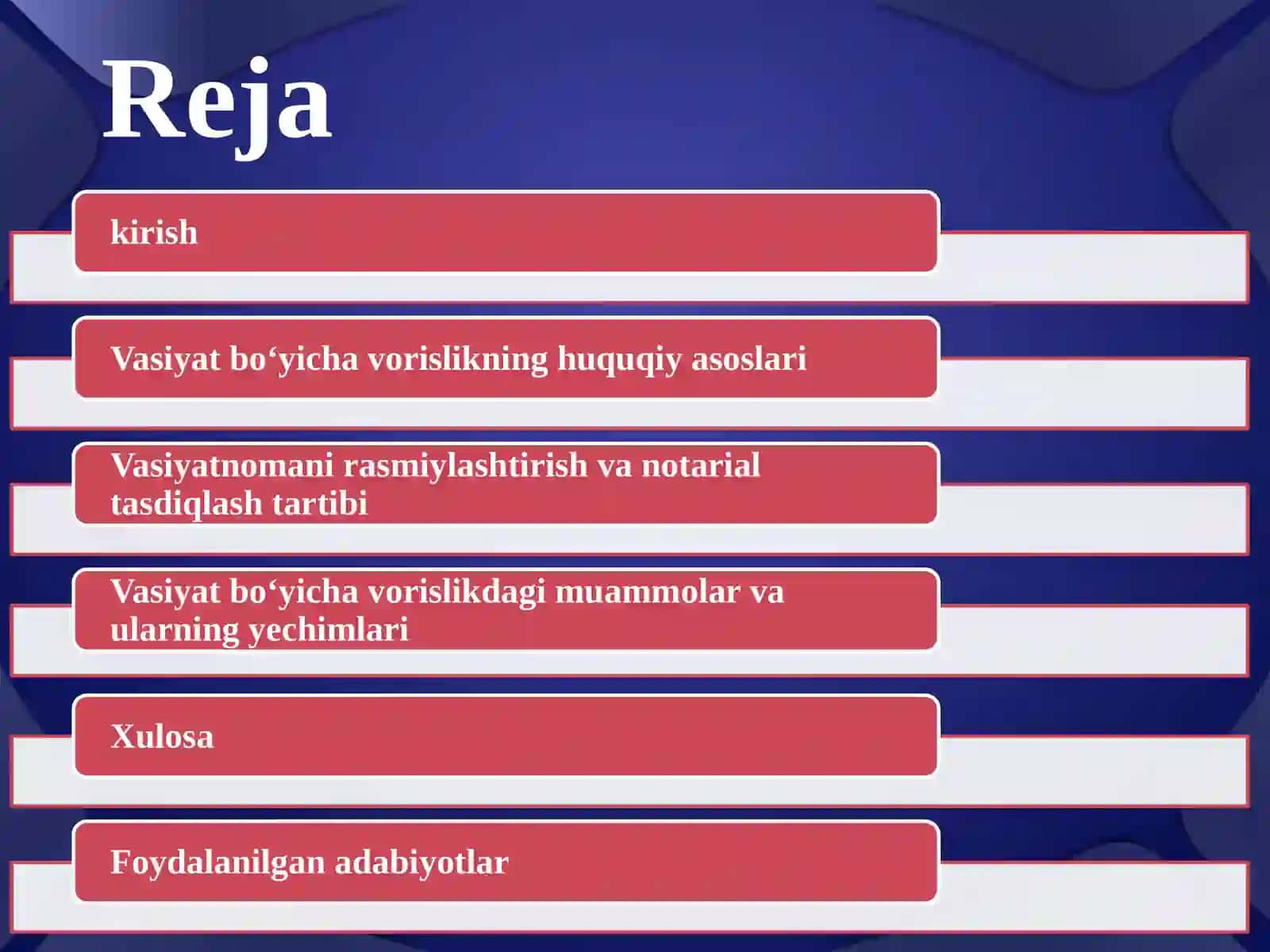 Vasiyat bo‘yicha vorislik 2