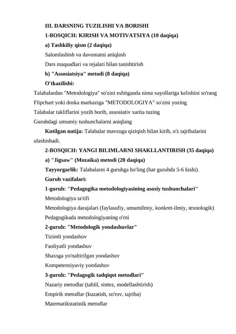 Pedagogika fani metodologiyasi 2