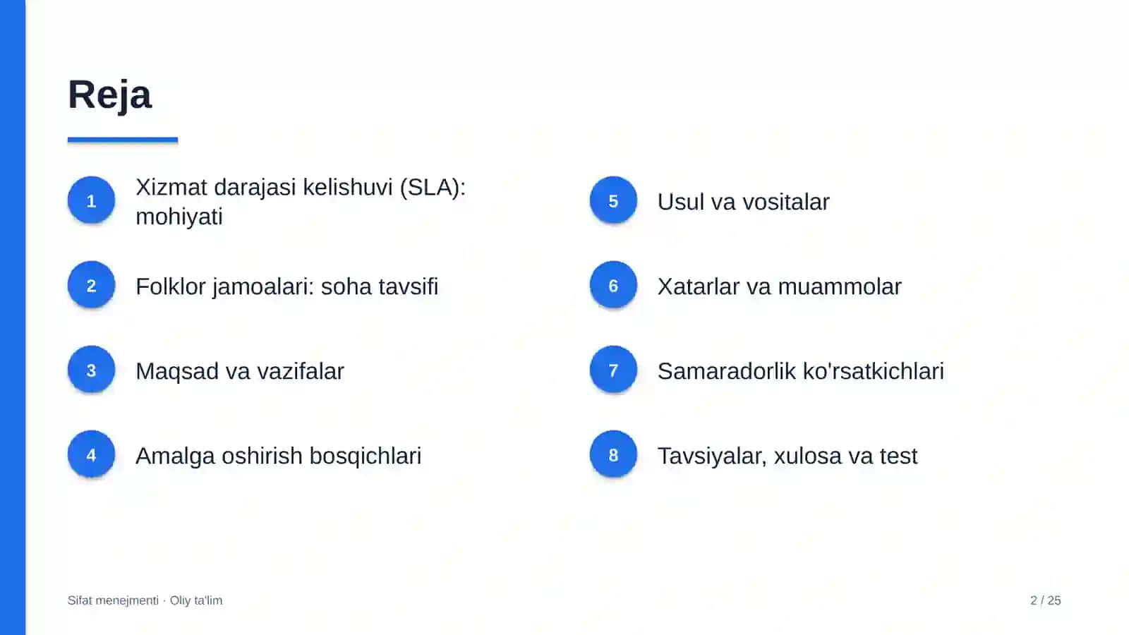 folklor jamoalarida xizmat ko'rsatish darajasi kelishuvlarini joriy etish 5528 2