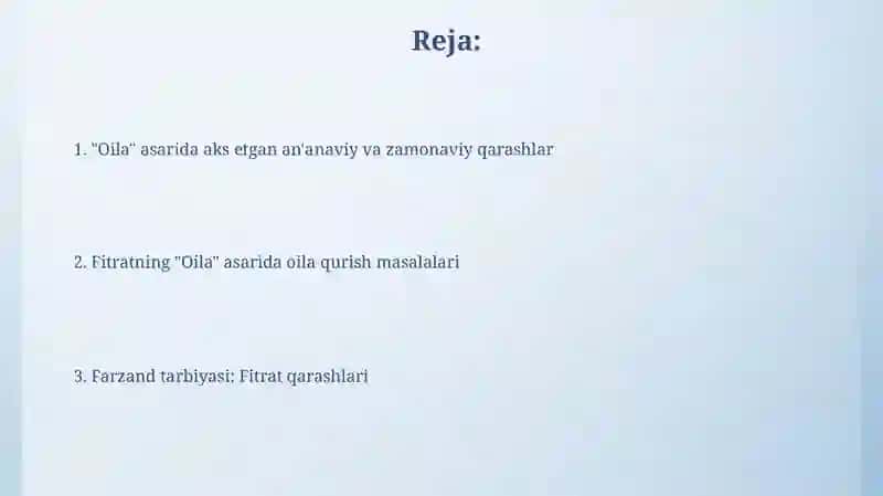 Fitratning "Oila asari" 2