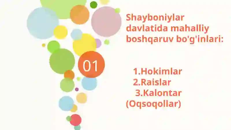 Shayboniylar davlati mahalliy boshqaruv tizimi 2