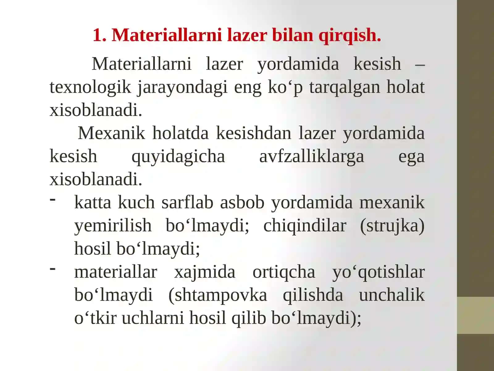 Mаtеriаllаrni lаzеr bilan qirqish 2
