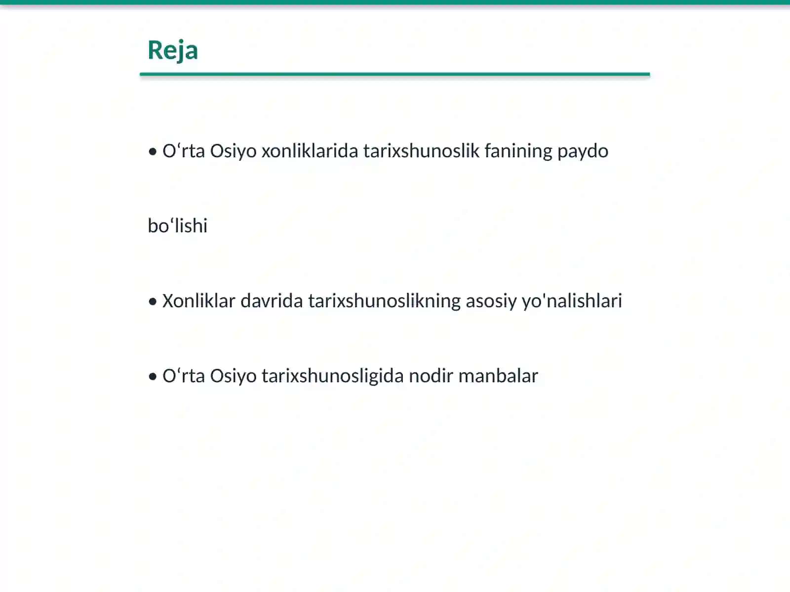 Oʻrta osiyo xonliklarida tarixshunoslik fani 2