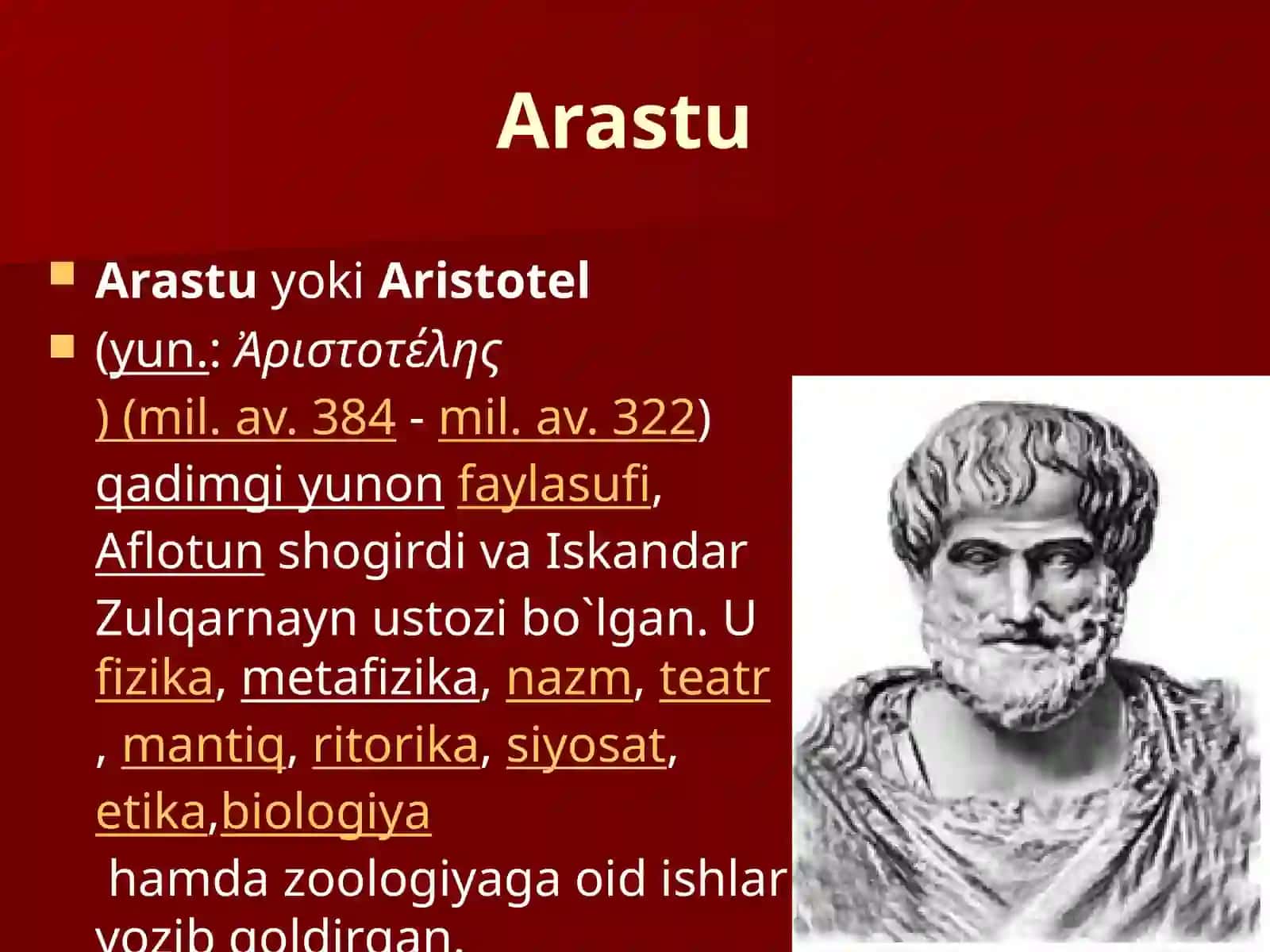 Arastotelning falsafiy ta’limoti 2