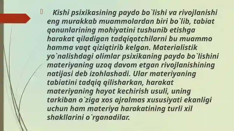 Inson psixikasining ontogenez darivojlanishi 2
