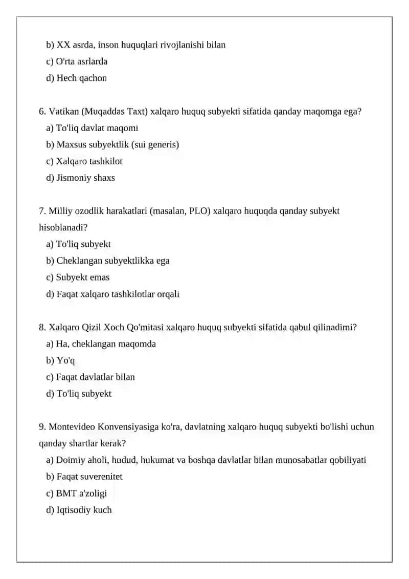 Xalqaro huquq subyektlari 2