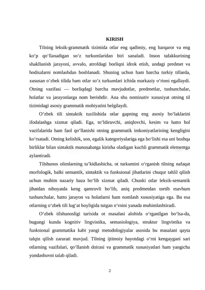Ot va uning umumiy grammatik manosi 2