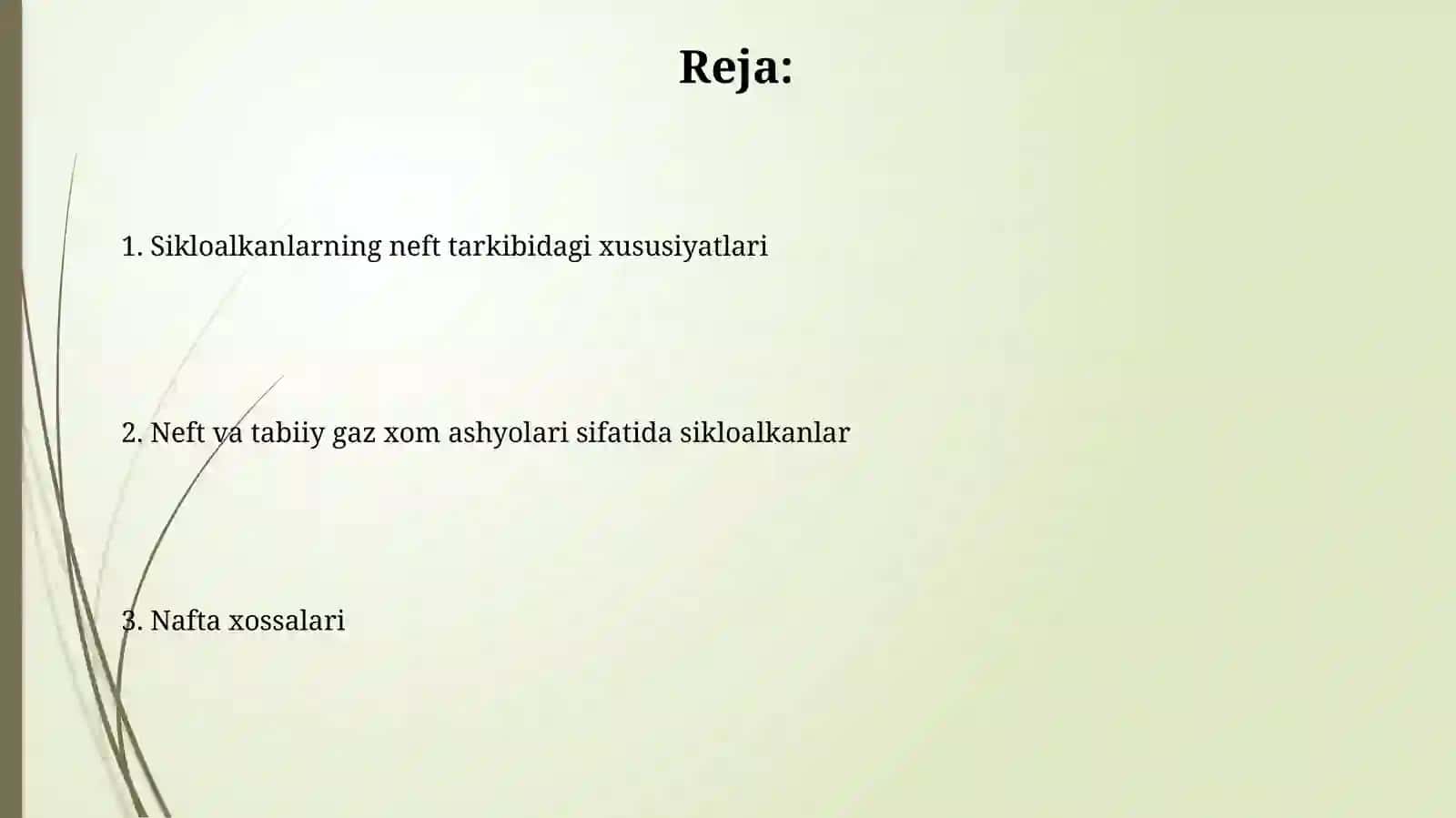 Sikloalkanlar tarkibi va xossalari 2