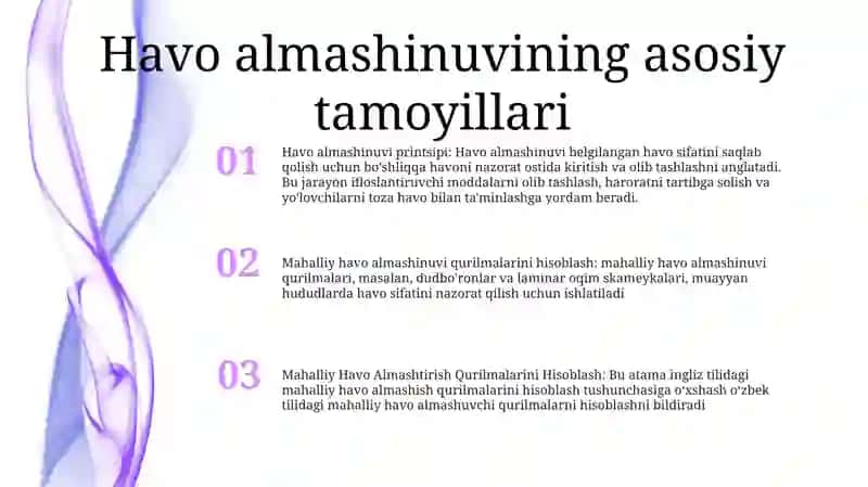 Mahalliy Havo Almashtirish Qurilmalarini Hisoblash 2