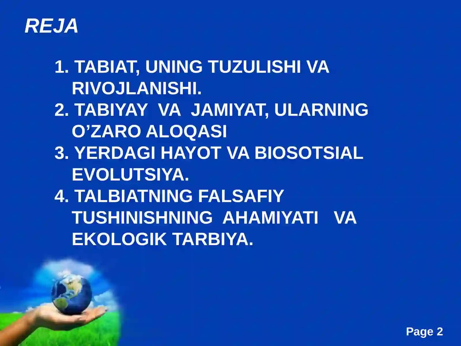 Tabiat va jamiyat falsafasi 2
