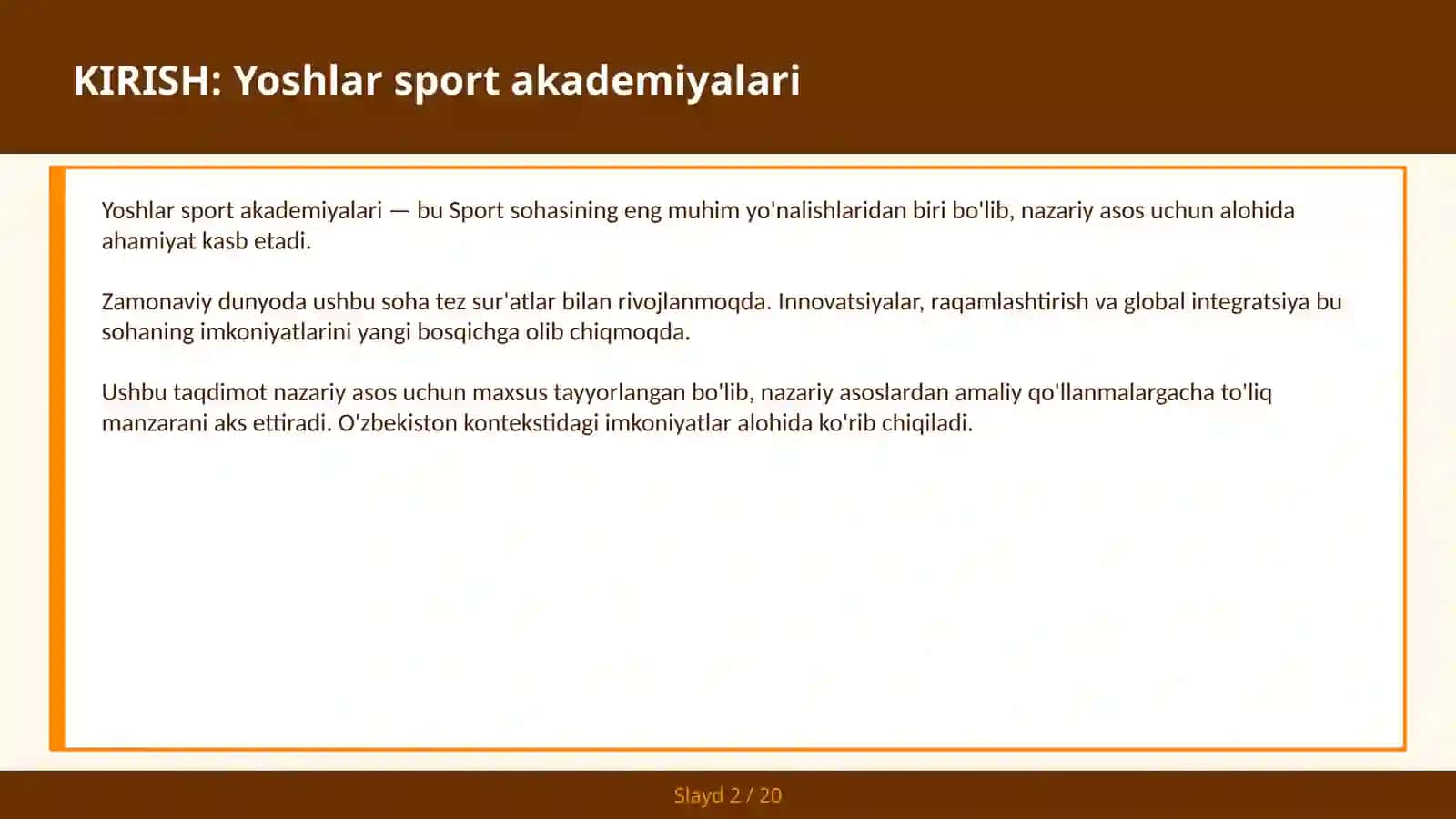 Yoshlar sport akademiyalari 2