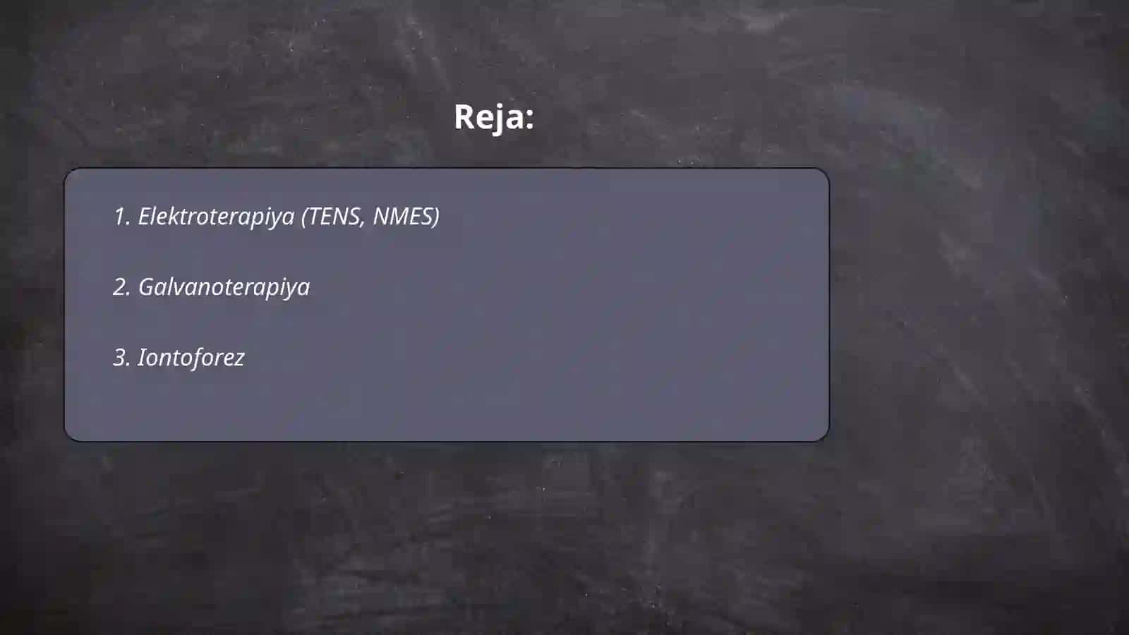 Elektroterapiya (TENS, NMES) 2