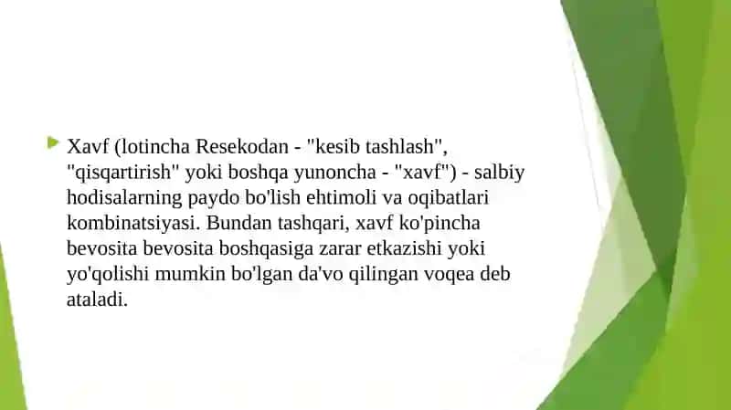Riskning sug'urta dagi roli 2