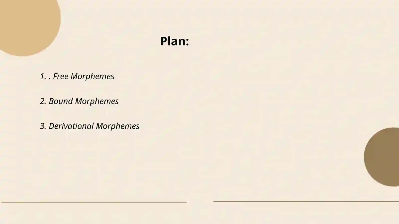 Morphemes 2