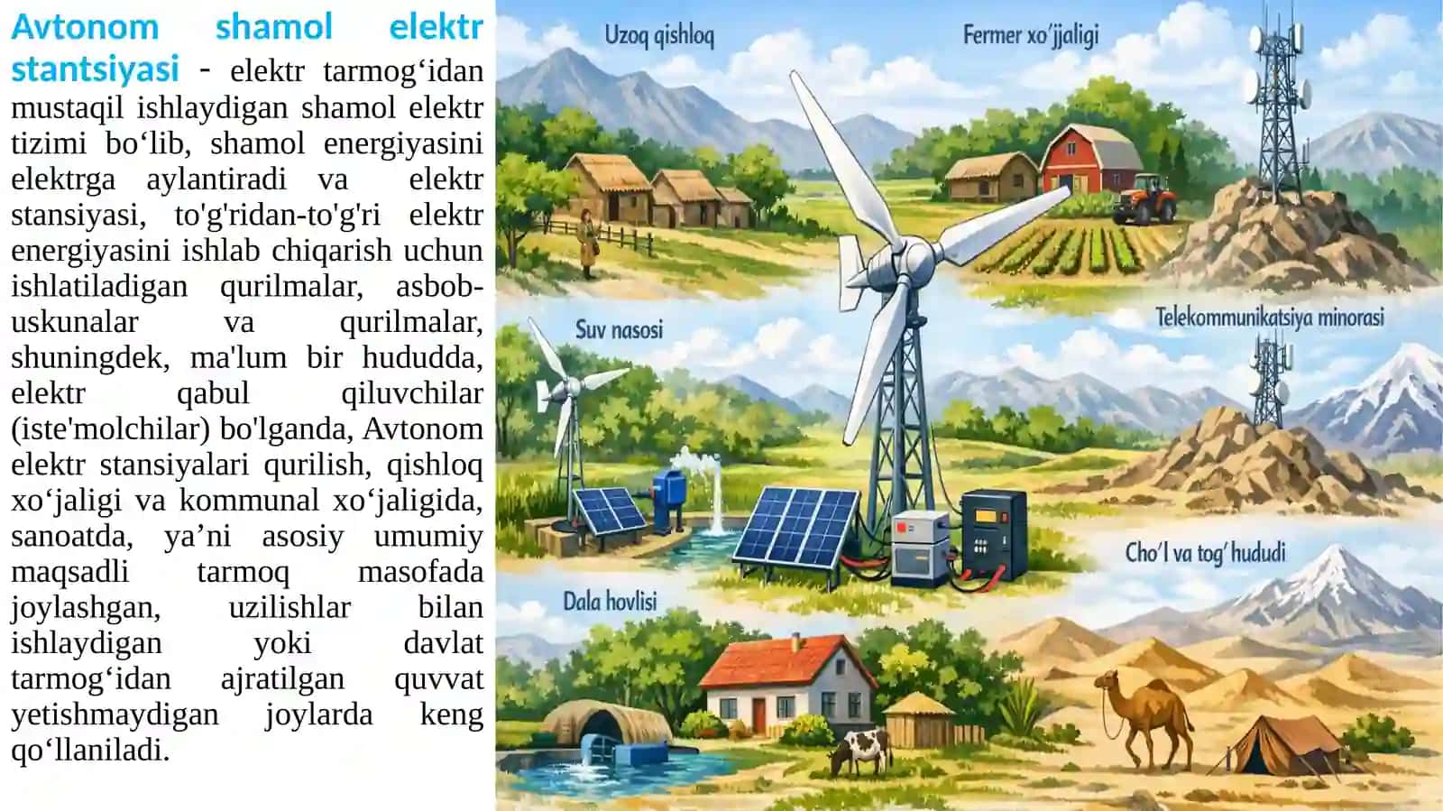 Avtonom shamol energetik qurilmalari 2