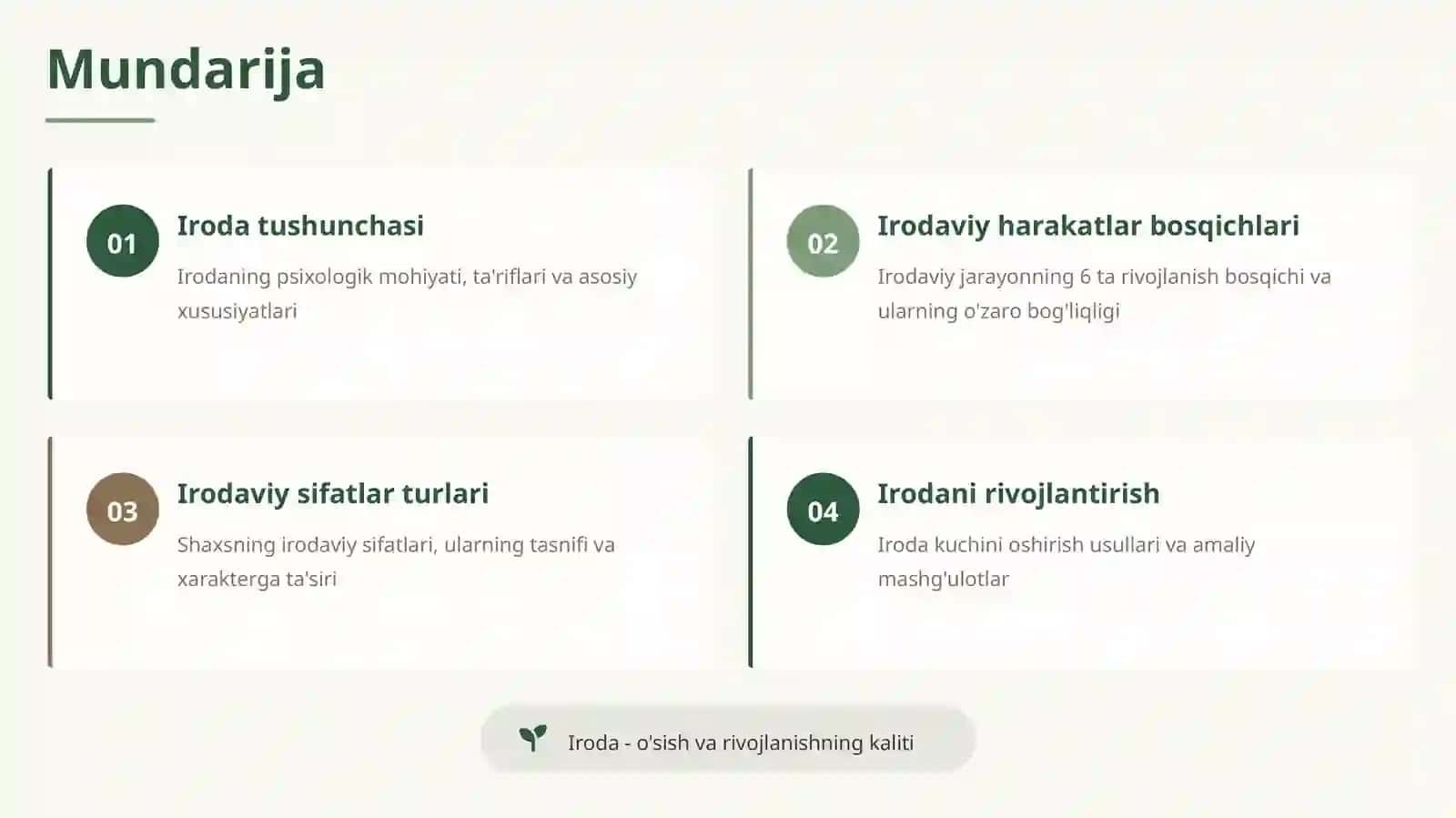 Irodaviy rivojlanish asoslari 2