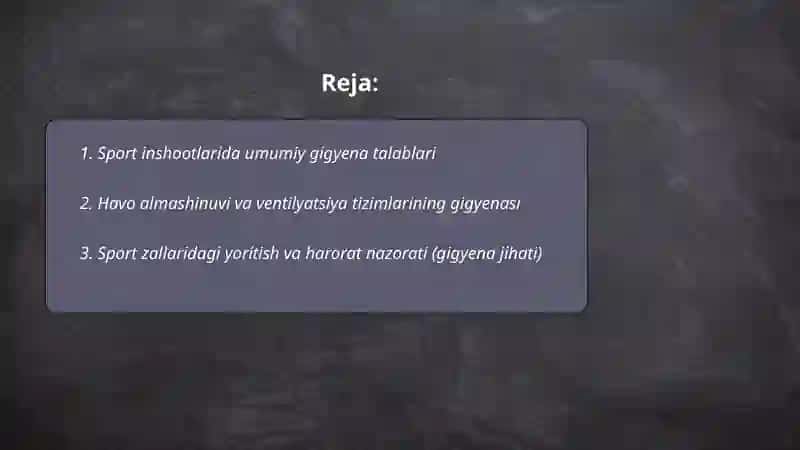 Sport inshotlari gigyenasi 2