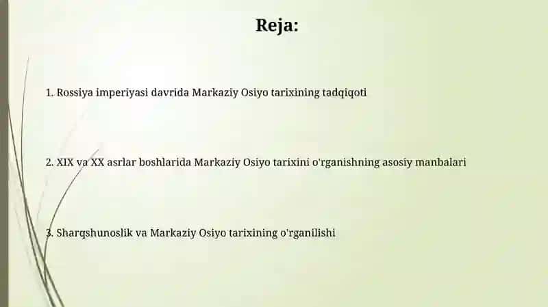 O‘rta Osiyo tarixining o‘rganilishi 2