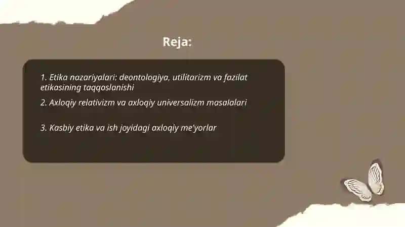 Etika, Estetika, Qadryatlar falsafasi 2