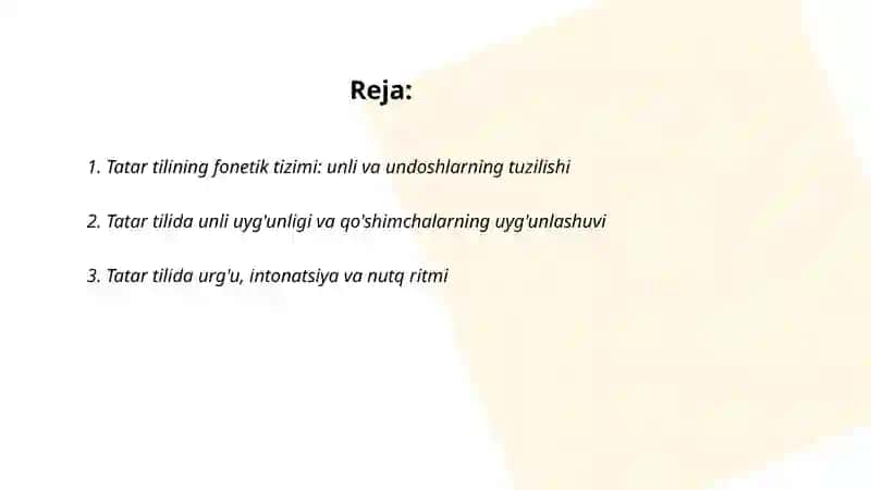 Tatar tilining fonetik, leksik va grammatik xususiyatlari 2