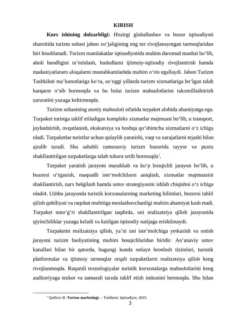 TURPAKET YARATISH VA UNI REALIZATSIYA QILISH JARAYONI 2