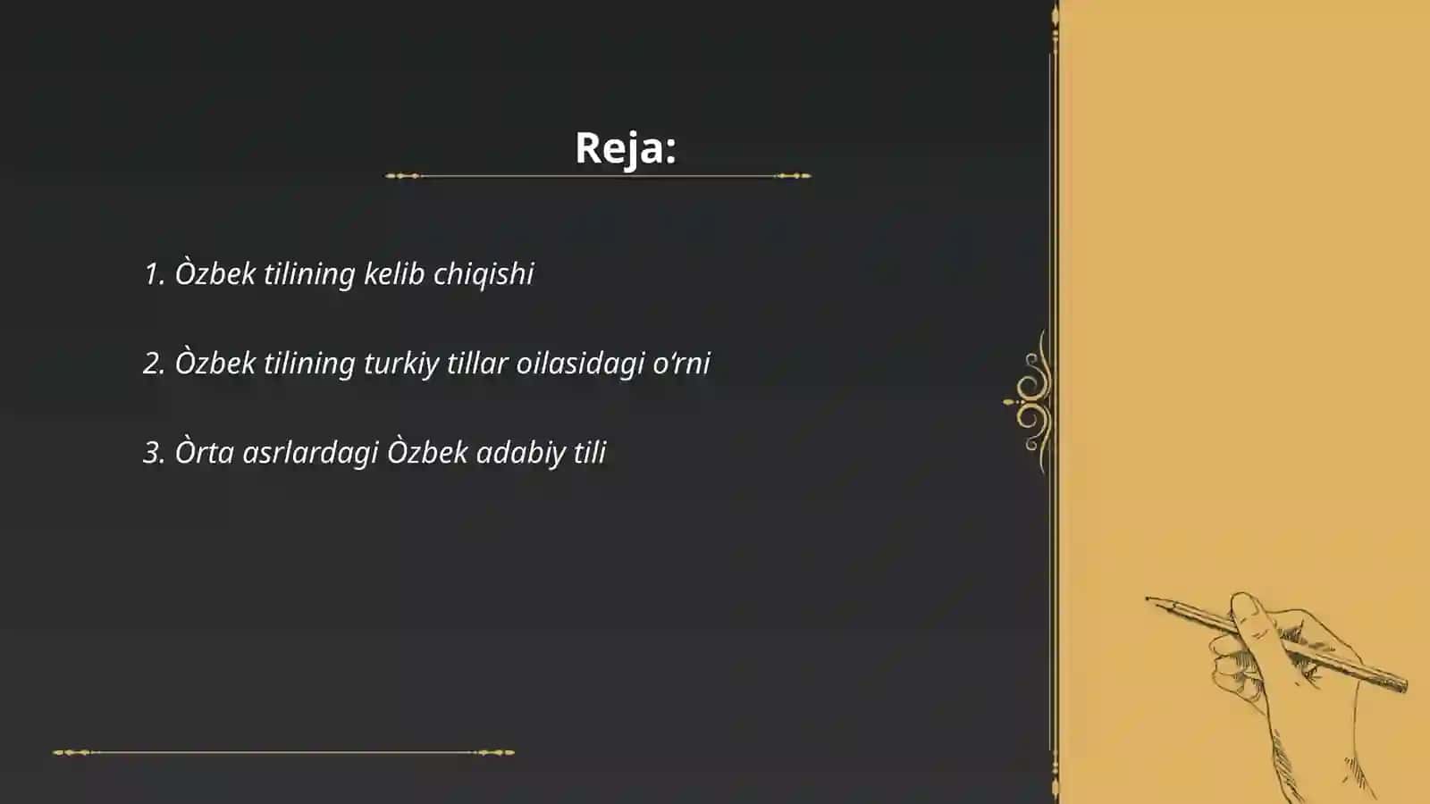 Òzbek tilining taraqqiyot bosqichlari 2