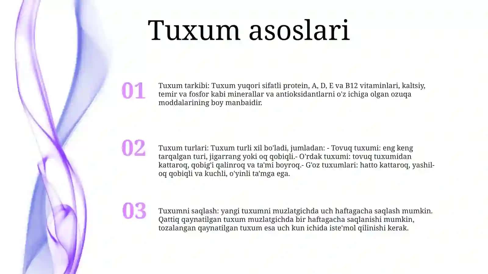 Tuxum Va Tuxum Turlari 2