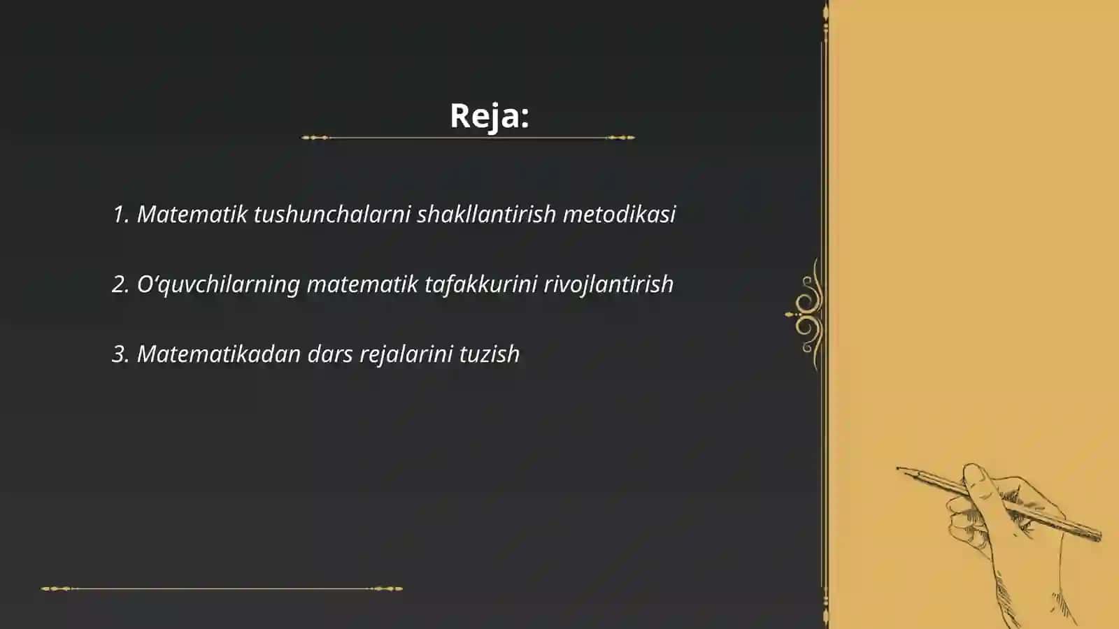 Matematika oʻqitish metodikasi 2