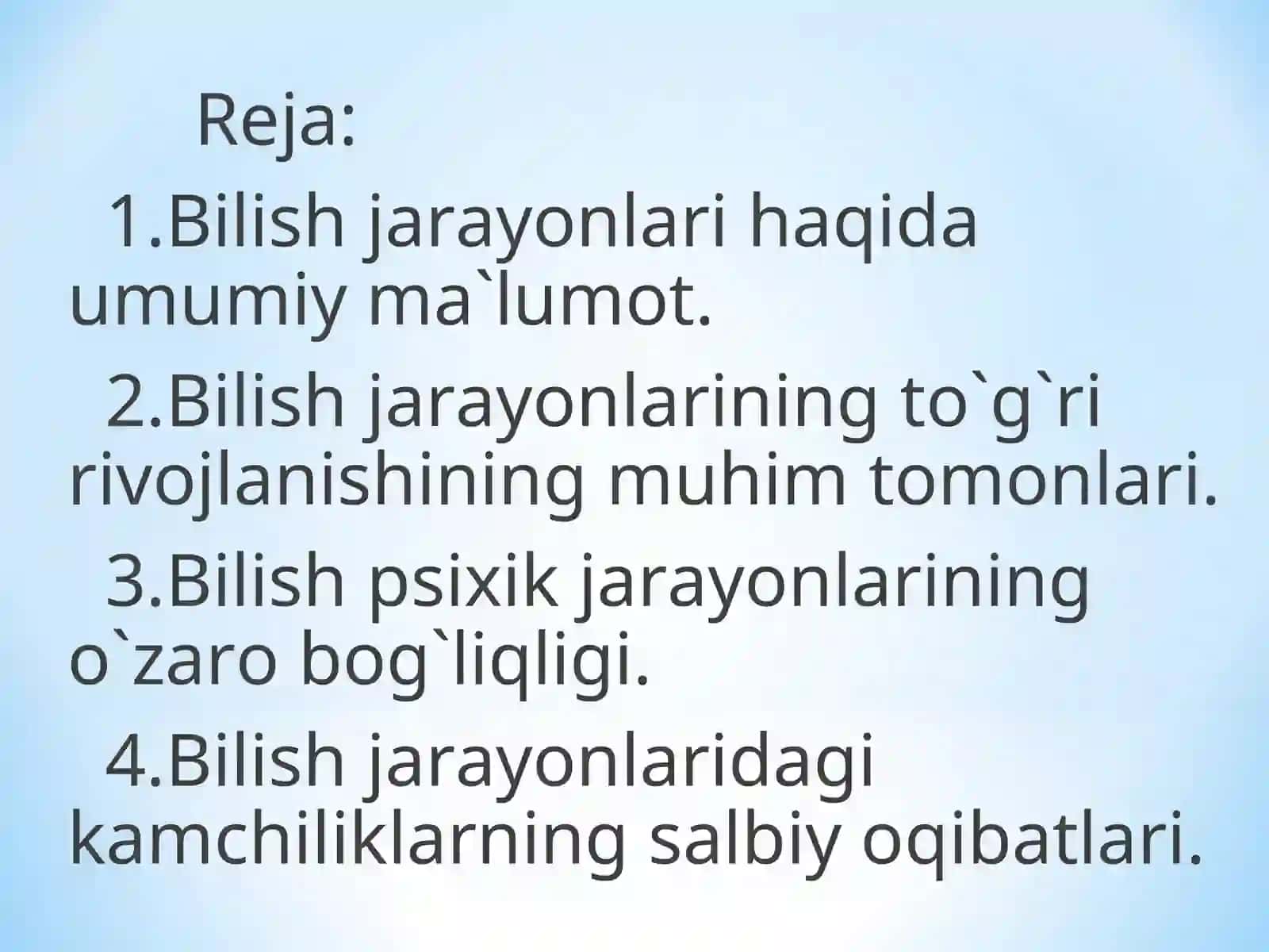 Bilish jarayonlari 2