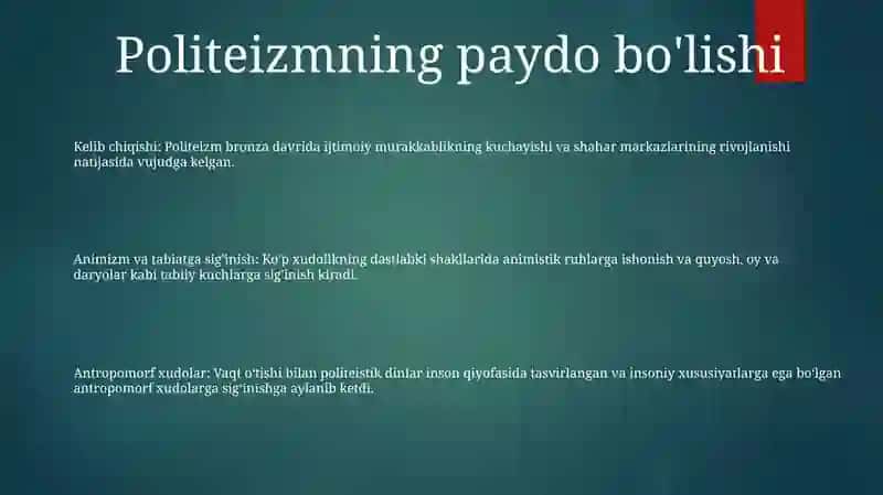 Bronza Davri Diniy Tasavvurlari 2