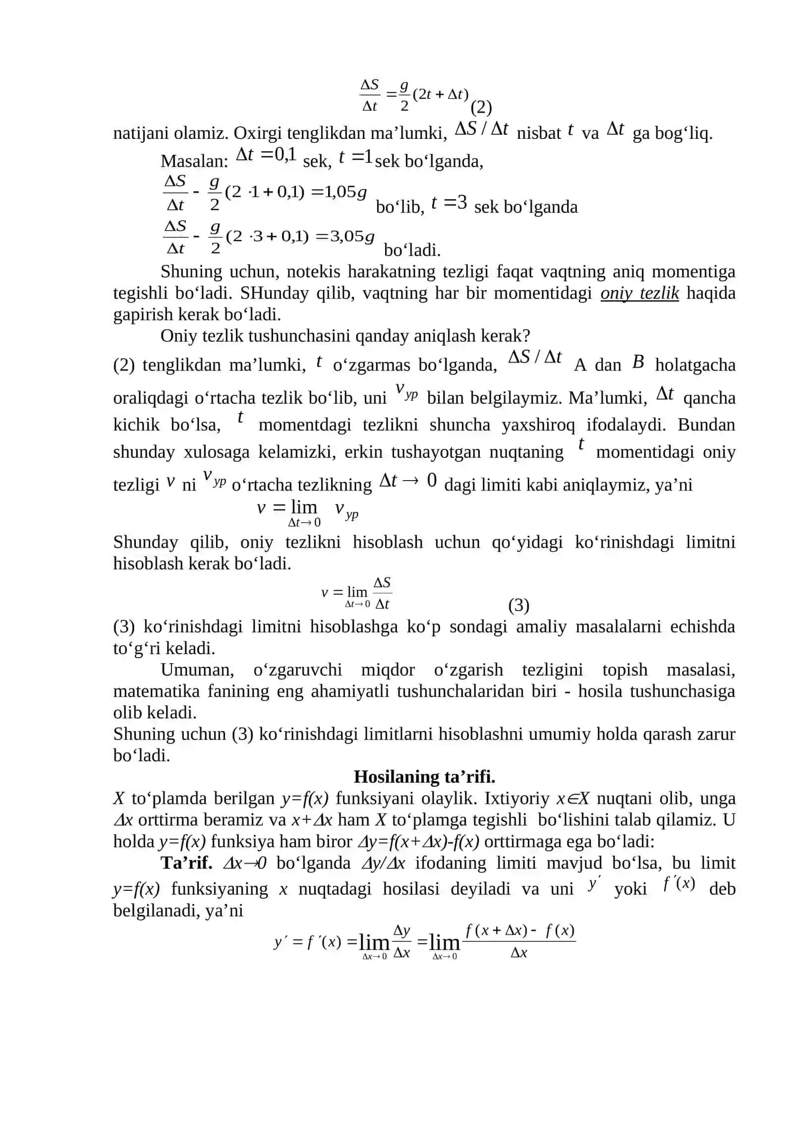 Murakkab funksiyalarning hosilasi 2