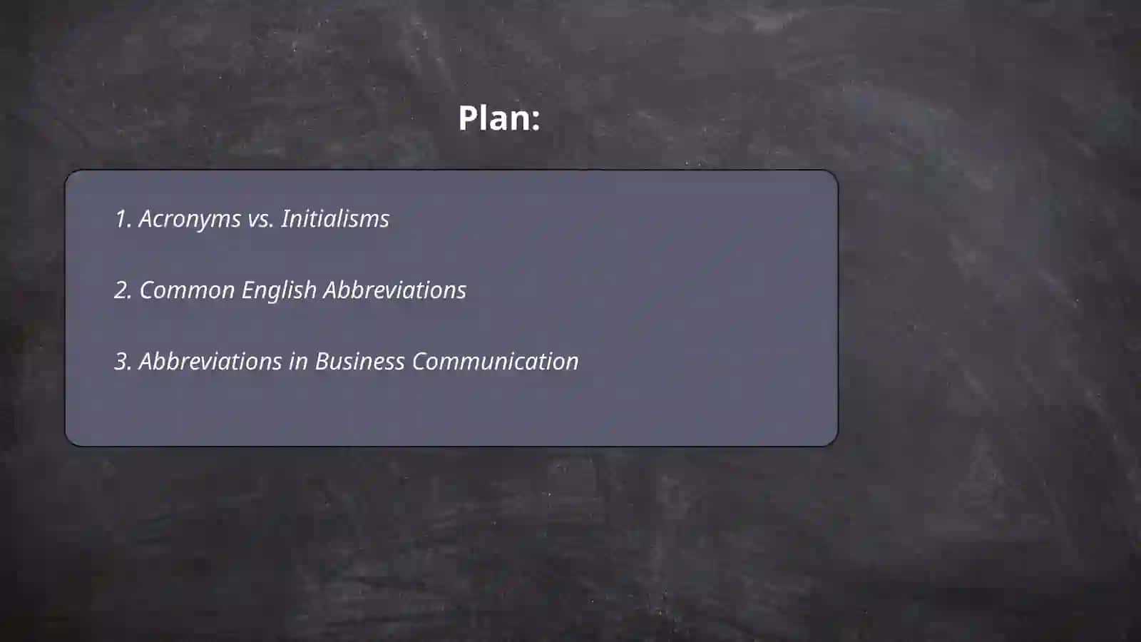 Presentation about abbreviations 2