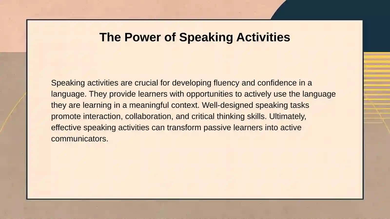 Engaging Students Through Effective Speaking Activities 2