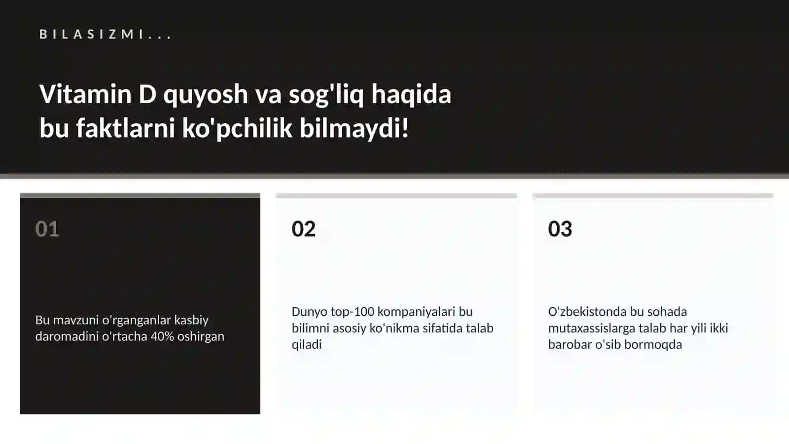 Vitamin D quyosh va sog'liq 2