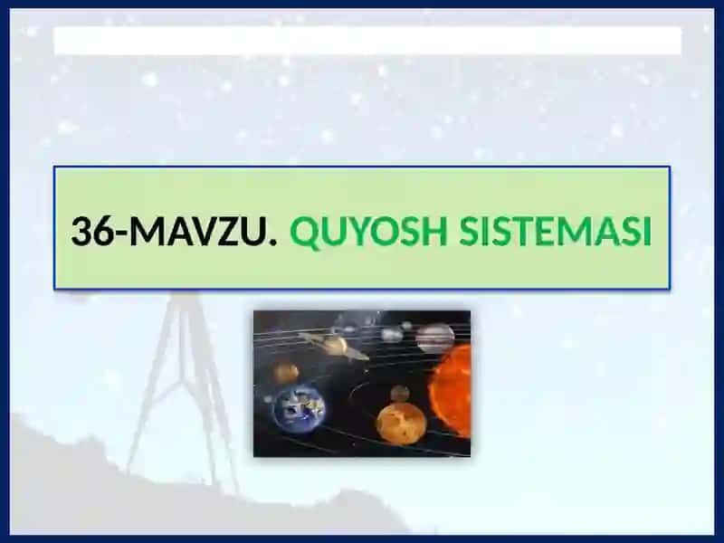 Quyosh Sistemasi 2