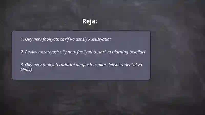 Oliy nerv faoliyati 2