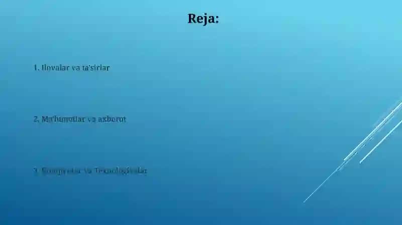 Informatika nima mavzusida 2