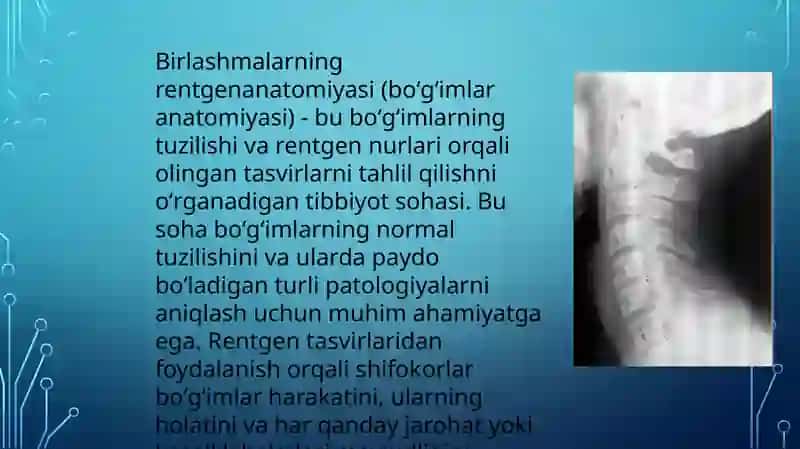 Birlashmalarning rentgen anatomiyasi 2
