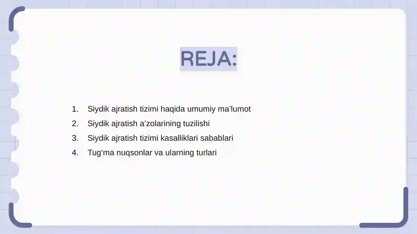 Siydik ajratish a'zolarining nuqsonlari 2