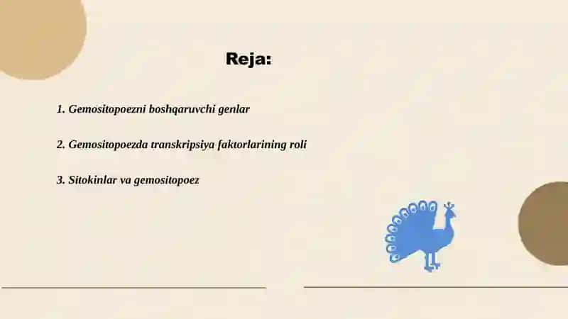 Gemositopoetik boshqaruvchi genlar 2