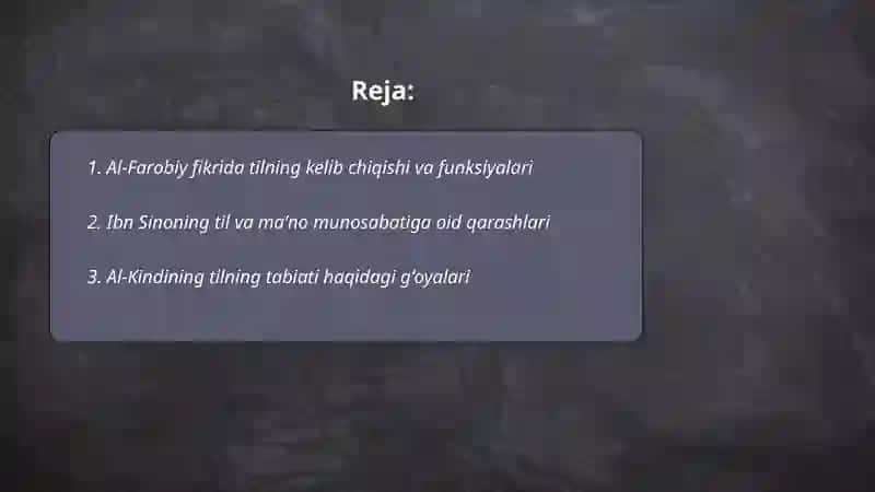 Sharq mutaffakirlarining til shakllanishiga oid qarashlari 2