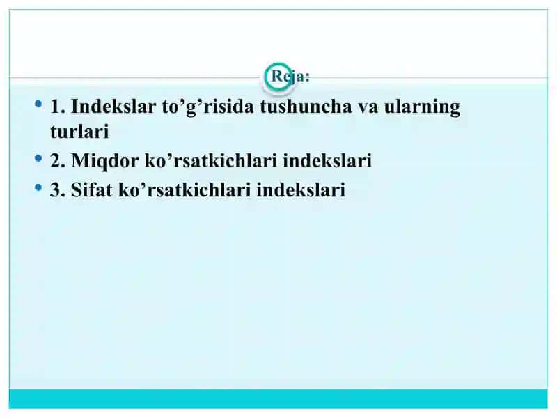 IQTISODIY INDEKSLAR 2