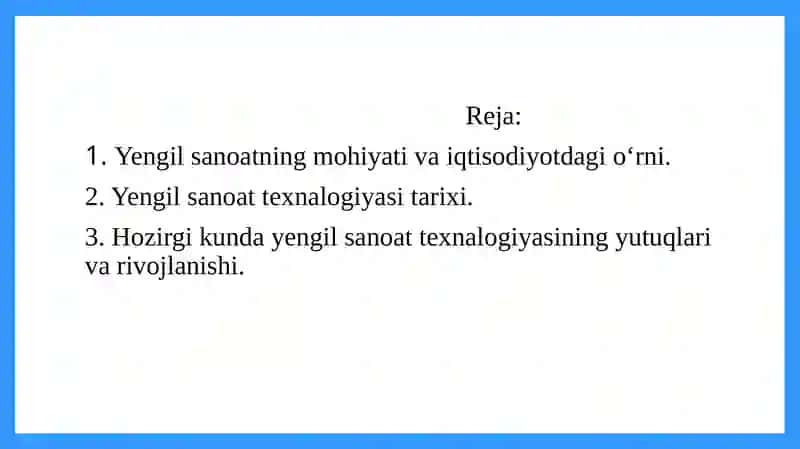 Yengil sanoat texnlogiyasi asoslari 2