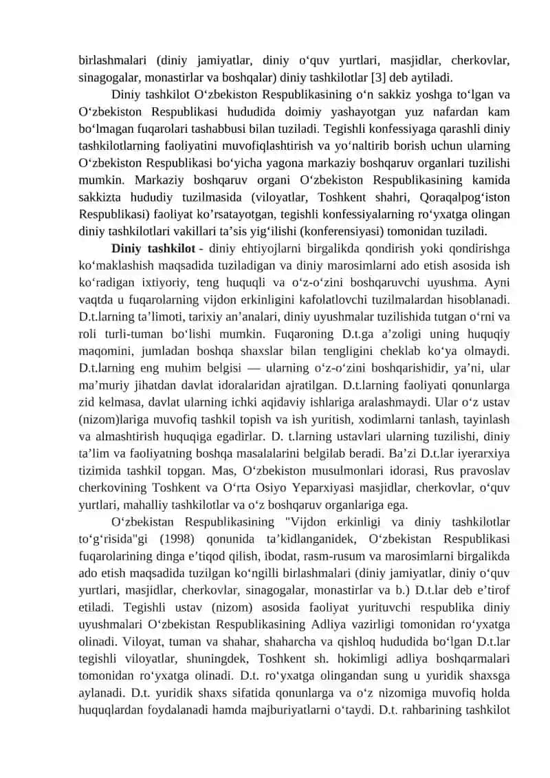 O’zbekistonda diniy tashkilotlar va konfessiyalar faoliyati dinamikasi 2